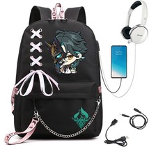 Genshin Impact Bookbag Backpack Girls School Backpack for College Students Lapto - £85.79 GBP