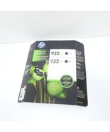 HP 932XL Black Printer Ink Cartridges Twin Pack 2-Pack 10/2017 New - $10.79