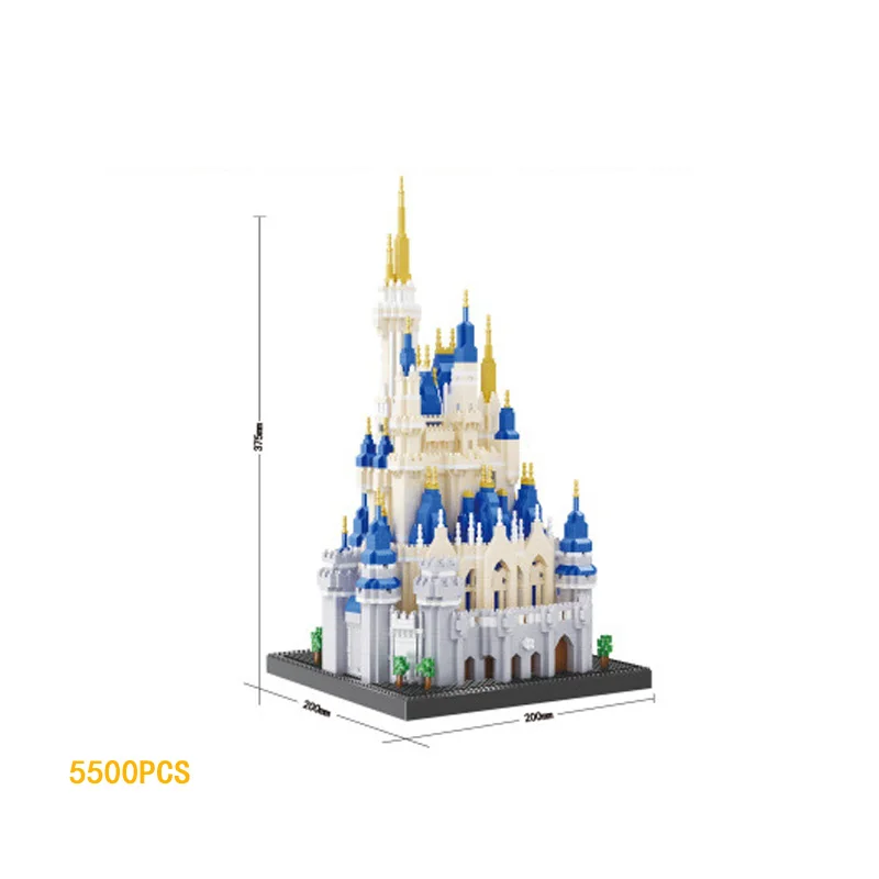 Disney world park micro diamond block Disneyland fairy tale castle model figures - £72.03 GBP+