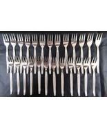 Vintage Rhapsody Stainless Steel Dessert Fork Set 25 Piece - £74.93 GBP