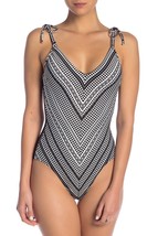 Robin Piccone 83415 Avery One-Piece Swimsuit Sz 8 Black white - $47.12