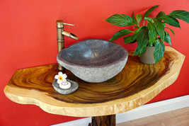 Washbasin plate from 100 cm solid wood wood sink wooden plate tree disc -
sho... - $250.39