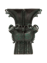 Four Sheep Squared Ornaments Sanxingdui Cultural and Antique Bronze Tripod - $1,378.00