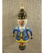 Vintage Vietri Italian Glass Nutcracker Christmas Ornament 7&quot; - $19.95