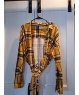 XL womens shirt - black and yellow - no boundaries - tie end - $9.89