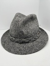 VTG Royal Stetson Men&#39;s Vintage Fedora Grey Wool Pork Pie Hat 7 1/8 Made Canada - £69.88 GBP