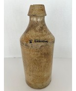 19th C Stoneware Beer Bottle With T Sizer in Cobalt on Shoulder. 9 1/2&quot;-... - $69.16