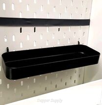 Ikea Skadis Pegboard Shelf Black Container New  11.5" x 4.5" - $16.99