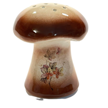 Mushroom Shaker Arnels Vintage Retro Large Ceramic MCM Brown Fall Leaves 4.5&quot; - £11.99 GBP