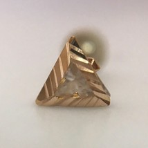 Clear Stud Shape Yellow 14Kt Gold Nose Bone Pin Piercing Screw Ring 20 Gauge CZ - £115.73 GBP