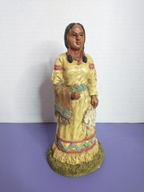 Vintage Native American Woman With Feathers &amp; Blanket - £7.33 GBP