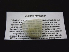 (r34-20) 1-3/8&quot; Ulexite gemstone Mineral TV rock Boron California mine s... - £8.17 GBP
