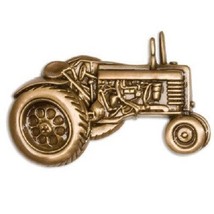 Brass Tractor Applique for Funeral Box/Cube Cremation Urn, Pewter Also Available - £55.94 GBP