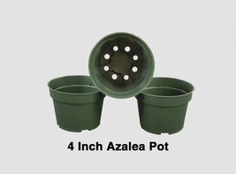 100 Pcs 4 Inch Green Round Plastic Growing Pot #MNGS - £31.37 GBP
