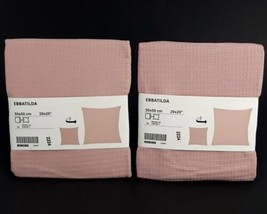 (Lot of 2) Ikea EBBATILDA Light Pink Pillow Cover 20x20&quot; New 405.308.18 - £13.37 GBP