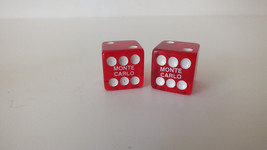 Pair Of Monte Carlo John&#39;s C ASIN O &amp; Eliz. 1 3/16&quot; Size &quot; C ASIN O Dice - Clear Red - £7.43 GBP