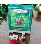 Hallmark Miniature Ornament 2000 Santa&#39;s Journey Begins &amp; His Reindeer K... - $127.80 MXN