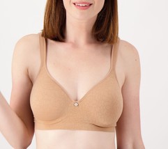 Breezies Smoothing Seamfree Contour Wirefree Bra Warm Sand, 44B   #A463917 - £20.93 GBP
