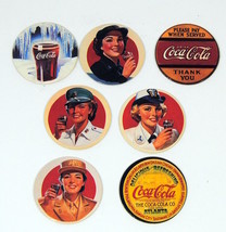 Coca-Cola Collectibles Vintage &#39;Coke Cap&#39; Series 2 Lot of Seven 2 thru 8 of 8 - £11.82 GBP