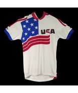 USA Flag Cycling Jersey Shirt 1/4 Zip Patriotic Mens Size Small Vintage - $848.21 MXN