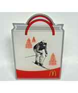 Mcdonalds Skiing Olympics Winter Games  Bag Red White Lapel Pin Collectible - €5,13 EUR