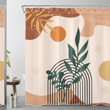 Abstract Boho Plant Green Leaf Shower Curtain 72&quot;x72&quot; - $54.44