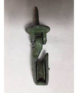 Rustic Old Pulley with Open Side Swing Green Cast Iron  Antique Vintage - $318.02 MXN