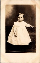 Baby in White Dress - Church Pew? 1910 Antique Vintage Postcard - $7.50
