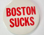 Boston Sucks Button 1970s Yankees Red Sox Rivalry MLB LARGE - $10.84