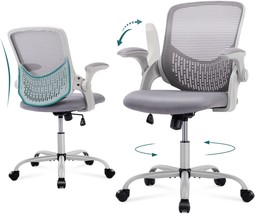Office Chair, Rolling Swivel Chair With Lumbar Support Height, Up Armrests. - £76.72 GBP