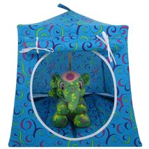 Aqua Toy Pop Up Doll, Stuffed Animal Tent, 2 Sleeping Bags, Swirl Print Fabric - £19.71 GBP