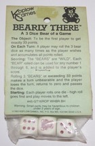 Bearly There Dice Game From Koplow Games 1993 New Unused Sealed Pack - £9.09 GBP