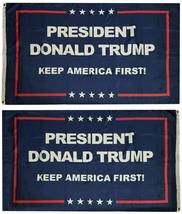 President Donald Trump KAF! Blue Woven Poly Nylon Double Sided 3x5 3&#39;x5&#39; Flag - £23.50 GBP