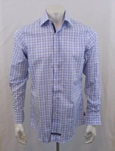 English Laundry Blue Plaid Long Sleeve Men&#39;s Button Down Dress Shirt Siz... - £11.76 GBP