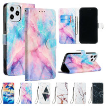 For iPhone 12/11 Pro Max/XR/XS/7 8+ Pattern Leather Flip Wallet Stand Case Cover - £36.91 GBP