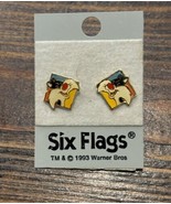 Vintage 1983 Sylvester the Cat Six Flags Earrings NEW Free Shipping - $18.76