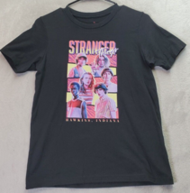 Stranger Things T Shirt Unisex Size XL Black Cotton Short Sleeve Logo Crew Neck - £12.37 GBP