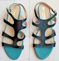 $130 GRIGIARANCIO Women&#39;s Leather Sandals Shoes Turquoise ( 39 ) - $118.77