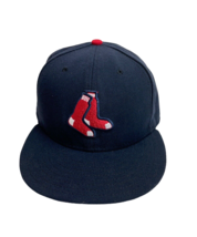 59Fifty New Era  Men's Cap Boston Red Sox Sock Navy Blue On Field Hat Size 8 - £12.70 GBP