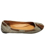 Lucky Brand Moccasin Flats Womens Size 10 Brown Gray Tassel Round Toe Sl... - $21.43