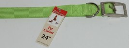 Valhoma 741 24 LG Dog Collar Lime Green Double Layer Nylon 24 inches Pkg 1 image 2