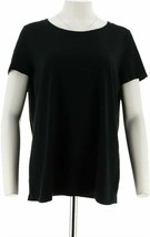 C. Wonder Essentials Slub Knit Short Sleeve T-Shirt Black, Size X-Small - £7.41 GBP