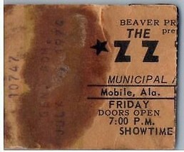 Zz Top Concert Ticket Stub Juillet 5 1974 Portable Alabama - £35.32 GBP