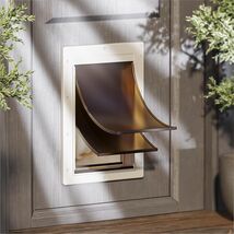 PETCOMING Never Rust Dog Door with Durable Plastic Frame, Medium Doggy Door - $28.49