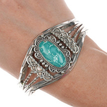 7&quot; 40&#39;s-50&#39;s Navajo silver and turquoise bracelet - $472.97