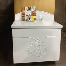 Nach Chelsea Wall Mail Box Large Size 13.25”x11.5”x4.5” White Heavy Duty... - $59.33 CAD