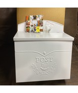 Nach Chelsea Wall Mail Box Large Size 13.25”x11.5”x4.5” White Heavy Duty... - $782.05 MXN