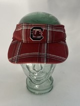 &#39;47 Brand South Carolina Gamecocks Visor Hat Plaid Garnet Red USC Football - £18.03 GBP