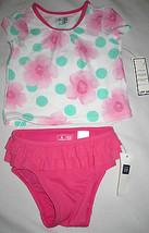 NWT Baby Gap Pink Rashguard Flower Bathing Swimsuit 3-6m, 18-24m - $19.99