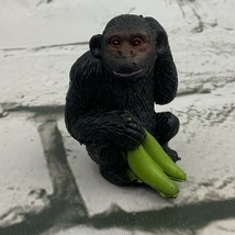 Ape Figure Monkey W Banana Bunch Black 2” - £3.71 GBP